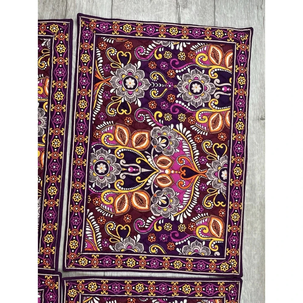 Vera Bradley Quilted Placemats (4) Set Safari Sunset NWOT